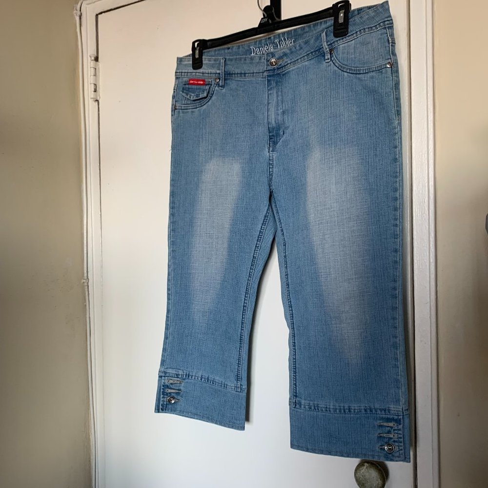 DANIELA TOBLER CROPPED BLUE JEANS SIZE 35